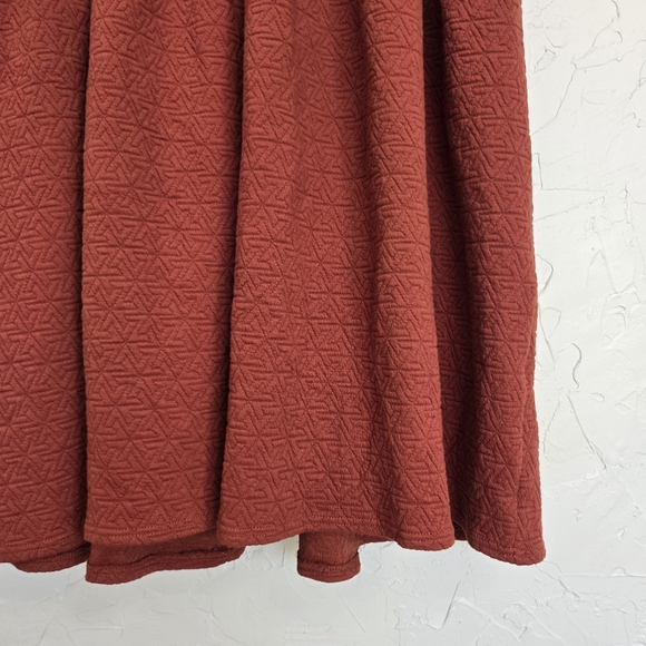 NWT Polagram Thick Rust Orange Puff Sleeve Dress, XL - Picture 4 of 11